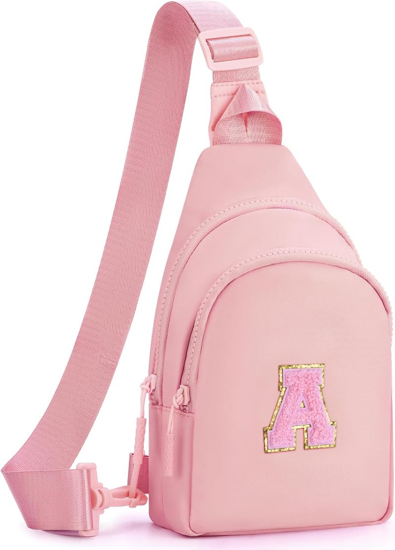 Fystdtote Birthday Gift for 5 6 7 8 9 10 11 12 13 14 15 16 Year Old Girls Fanny Pack Crossbody Bags for Women,Cute Trendy Stuff - Peach,A - Image 1